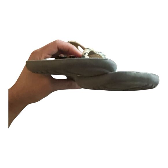 Crocs Women’s Sexi Serena Thong Sandals Cheetah Gray Shoes Flat Thong Size 8 - Picture 5 of 9